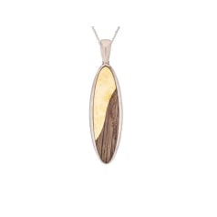 Pendant with amber navette...