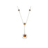 Collana con ambra multicolore, in argento 925 rodiato, lunghezza 45+5 cm