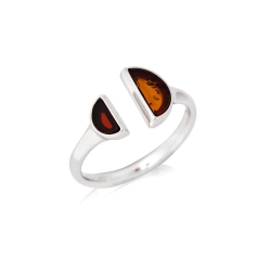 Ring met natuurlijk cognac...