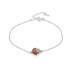 Pulsera con ámbar coñac natural, en plata 925 rodiada, longitud 17+3 cm