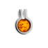 Colgante con ámbar coñac natural del Mar Báltico, en plata 925 rodiada
