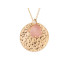 Necklace with rose quartz and pearls, in 925 gold plated silver, length 42 + 3 cm