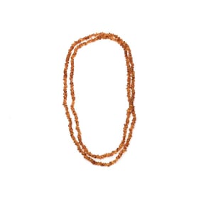 Collier avec ambre cognac naturel de la mer Baltique, longueur 120 cm
