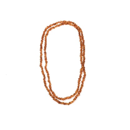 Halsketting met natuurlijk cognac-barnsteen uit de Baltische Zee, lengte 120 cm