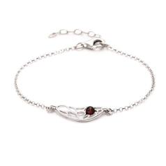 Vlinderarmband met cognac...