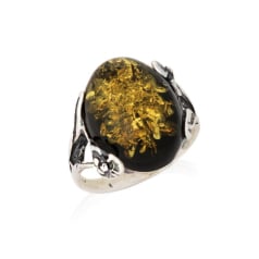 Grote stenen ring met ovale...