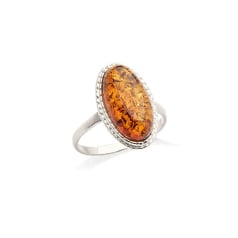 Grote stenen ring met ovale...