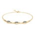 Bracelet avec opale bleue doublet ovale, en argent doré 925, longueur 18+1 cm