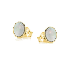 Stud earrings with natural...