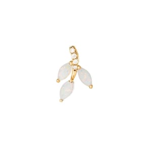 Pandantiv cu opal și oxid de zirconiu, din argint aurit 925, înălțime 1,5 cm