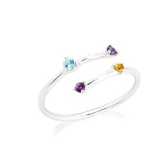 Ronde meerstenen ring met...