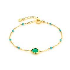 Pulsera con ónix y turquesa...