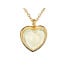 Hartenketting met natuurlijk groen prehniet, 925 goudkleurige zilver, 40 + 3 cm
