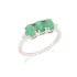 Multi-stone ring met ovale natuurlijke groene aventurijn, in 925 gerhodineerd zilver