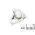 Oval opal ve zirkonyum oksitli yüzük, 925 rodyum kaplama gümüş