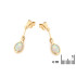 Cercei cu opal alb natural din Australia, din aur 750