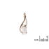 Hanger met Australische opaal en diamanten, in 750/1000 goud