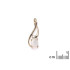 Pendente com opala australiana e diamantes, em ouro 750/1000