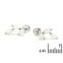 Pendientes con ópalo blanco natural, en plata 925 rodiada