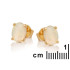 Pendientes con ópalo blanco australiano ovalado natural, en oro 750