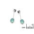 Ohrstecker mit blauem Opal-Dublett oval, aus rhodiniertem Silber 925