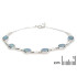 Armband mit ovalem Dublett aus blauem Opal, aus 925 rhodiniertem Silber, Länge 18+1 cm
