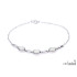 Bratara cu dublet oval albastru opal, din argint 925 rodiu, lungime 18+1 cm