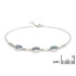 Bratara cu dublet oval albastru opal, din argint 925 rodiu, lungime 18+1 cm