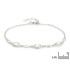 Bracelet avec opale et oxyde de zirconium, argent rhodié 925, longueur 18+1 cm