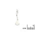 Colgante con gota de ópalo y óxido de circonio, en plata 925 rodiada