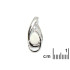 Pendentif avec opale blanche naturelle d'Australie goutte, en argent rhodié 925