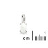 Hanger met natuurlijke ovale Australische witte opaal, in gerhodineerd zilver 925