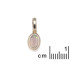 Anhänger mit natürlichem ovalen australischen Weißopal, in 750er Gold