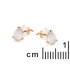 Stud earrings with natural Australian white opal drop, in 750 gold