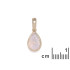 Pingente com gota de opala australiana branca natural, em ouro 750