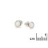 Pendientes con ópalo blanco natural redondo, en plata 925 rodiada