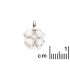 Colgante con corazón de ópalo blanco, en plata 925 rodiada, altura 1+0,6 cm