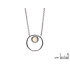 Collier avec opale blanche ronde, en argent rhodié 925, longueur 42 + 3 cm