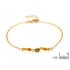 Bracelet avec ambre multicolore rond, en argent doré 925, longueur 18+3 cm