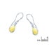 Pendientes con gota de ámbar y miel del Mar Báltico, plata 925 rodiada