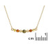 Collier avec ambre multicolore, en argent doré 925, longueur 42 + 4cm