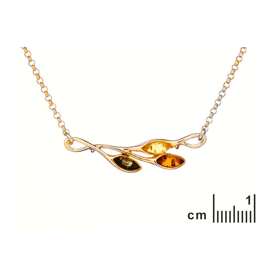 Collier En Argent Sterling Avec Ambre Naturel Jaune - Bijou élégant Et Apaisant