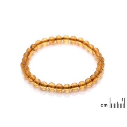 Bratara cu chihlimbar natural de coniac din balta Marii Baltice, lungime 17-18 cm