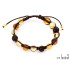Armband met natuurlijk veelkleurig barnsteen van de bal uit de Baltische Zee, lengte 19 cm