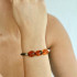 Bracelet avec ambre cognac naturel de la mer Baltique, longueur 19 cm