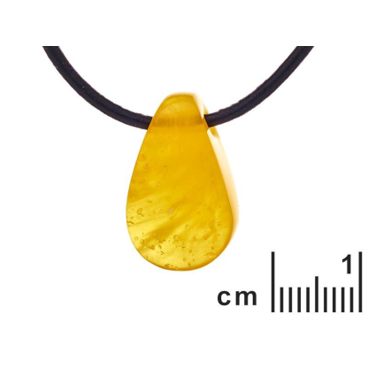 Collar con ámbar miel natural del Mar Báltico, longitud 42-45 cm