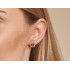 Clous d'oreilles avec ambre cognac de la mer Baltique rond, argent rhodié 925