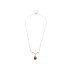 Collier avec ambre cognac goutte, en argent rhodié 925