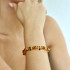 Bracelet avec ambre multicolore chips, longueur 17-18 cm