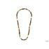 Collier avec ambre multicolore cylindrique, longueur 48 cm